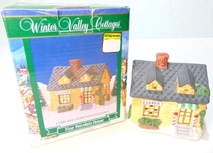 Winter Valley Cottages Barber Shop Porzellanhaus Weihnachtsdorf 3"x3" - Bild 1 von 14