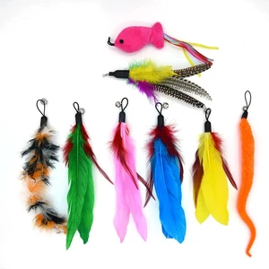 Interactive Cat Toys, 9 Pack Feather Wand Set with Teaser Toys, Assorted Colors - Bild 1 von 12