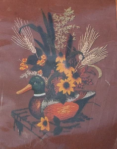 Vtg The Creative Circle Crewel Embroidery KIT Sealed Wooden Decoy Duck 12x16 - Picture 1 of 3