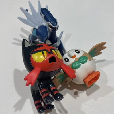 Lote de 3 figuras Pokemon McDonald’s Dialga, Rowlet, Litten Foto 1 de 4