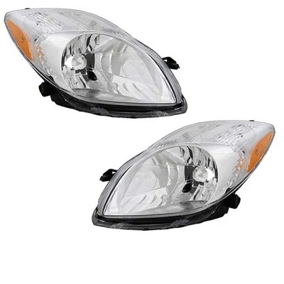 For 09-11 Yaris Hatchback Headlight Headlamp Front Halogen Head Light PAIR SET - Image 1 of 4