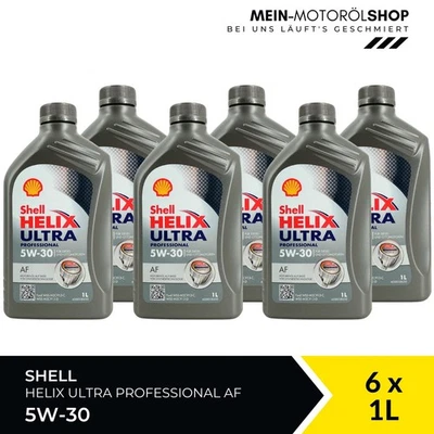 Olio motore Shell Helix Ultra Professional AF 5W-30 Ford API SL 6x1 litri = 6 litri - Immagine 1 di 4