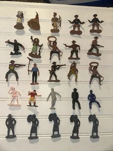 Figure in plastica dura/celluloide/bachelite. Marx, raro spaventapasseri, bandito ecc. - Foto 1 di 20
