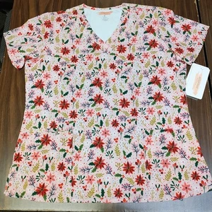 New With Tags Elite Med Scrub Top Size XL For Women - Bild 1 von 6