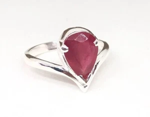 Deep Red Ruby 925 Sterling Silver Ring Best For Anniversary, Birthday Gift 9133 - Picture 1 of 10