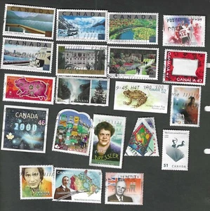 Kanada - 20 verschiedene gest. Briefmarken im Kommutativausgabeformat (a12) - Bild 1 von 1