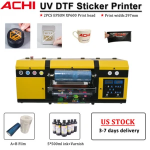 Impresora de pegatinas de transferencia plana 2 en 1 A3 UV DTF proceso de estampado dorado caliente - Imagen 1 de 16
