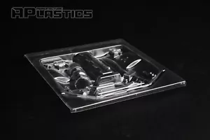 RC Drift Car Body Shell Parts 1:10 2JZ GTE Toyota Engine Bay Clear NEW APlastics - Picture 1 of 4