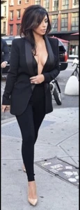 Kardashian Kollection Tuxedo Leggings XS - Picture 1 of 6