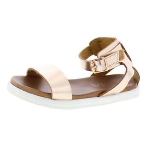 Mini MIA Girls Pink Metallic Flat Sandals Shoes 7 Medium (B,M) Toddler  2747