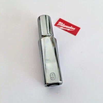 MILLWAUKEE Milwaukee 9 mm x 3/8 In. Dr 6-Point Deep Socket Free USA Shipping