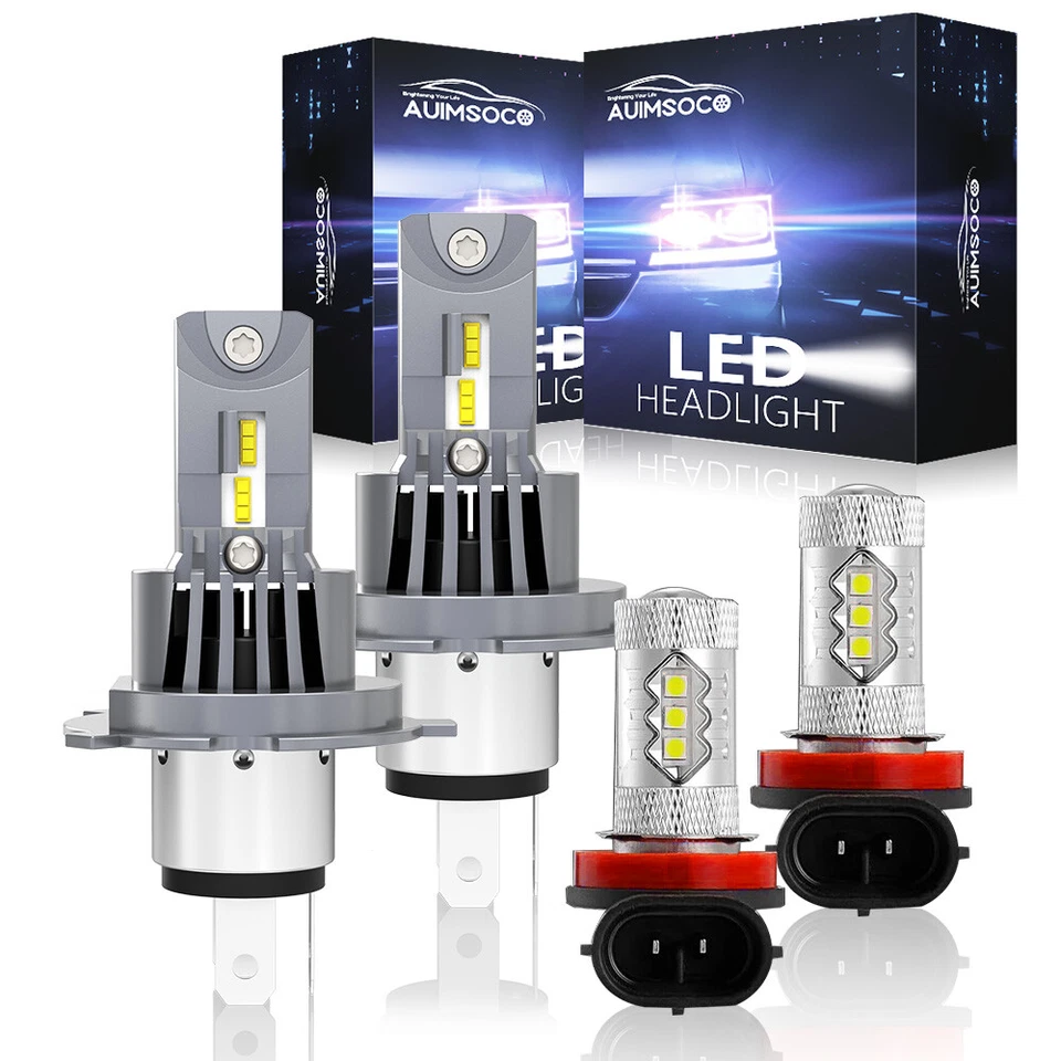 Para For Toyota Tacoma 2001-2015LED Faros Altos/Bajos+Luces Antiniebla Bombillas - Image 1 of 4