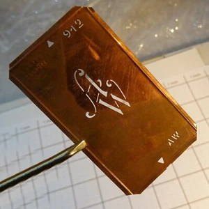 AW WA A W monogram initials letters copper stencil antique family name sign gift - Picture 1 of 10