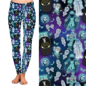 Leggings para mujer Haunted Mansion Madame Leota Halloween TC2 Ext Talla Grande 20-24 - Imagen 1 de 2
