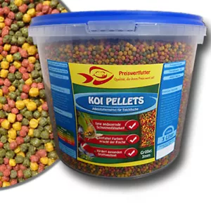 Teich Granulate 3mm 3 Liter Eimer 1080 g Koi Pellets Futter Koifutter Teich - Bild 1 von 1