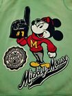 Vintage Disney Parks Hoodie Mickey State University Green Jacket Sweatshirt Sz S