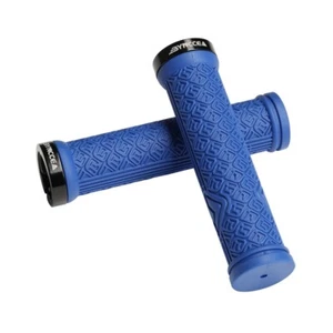 Bynccea Mountain Bike Handlebar Grips,Single Lock on Bicycle Grips 130mm, Blue - Picture 1 of 3