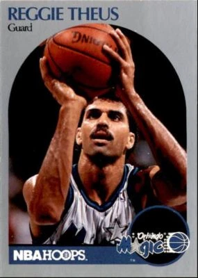 1990-91 Hoops Basketball Card Reggie Theus Orlando Magic #222 - Image 1 of 2