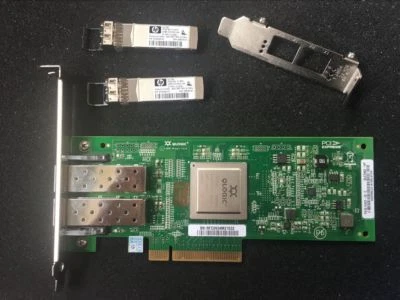 AJ764A HP STORAGEWORKS 82Q 8GB FC DUAL PORT PCIE HBA QLE2562-HP 489191-001 - Image 1 of 4
