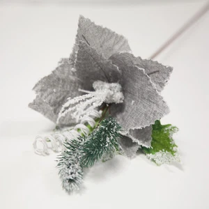 Navidad Decorativo Ponsetia Palillos 1m Navidad Tallos de Flores Con Bayas - Imagen 1 de 5