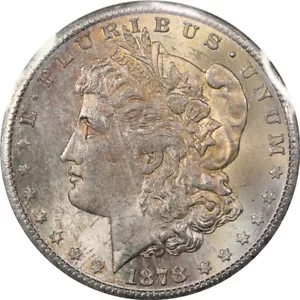 1878-CC Near Gem BU GSA Morgan Silver Dollar - Tonalità brillante e colorata! - Foto 1 di 3