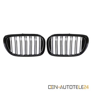 KÜHLERGRILL DOPPELSTEG NIEREN PASSEND FÜR BMW 7er G11 G12 15-19 GLÄZEND SCHWARZ - Bild 1 von 6
