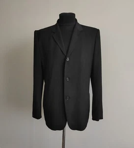 Jean Paul Gaultier Homme Mens Wool Polyester Black Blazer Jacket US 44 / IT 54 - Picture 1 of 11