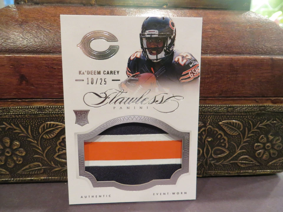 Panini Flawless Game Worn Jersey Bears Ka'Deem Carey  10/25 2014 - Image 1 of 4