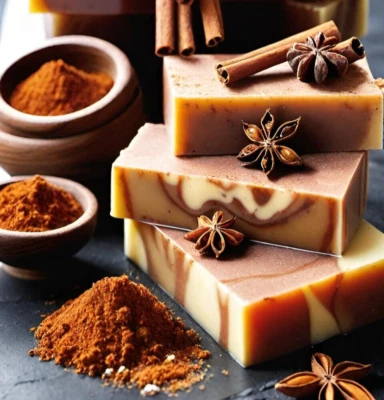 Cinnamon Handmade Organic Soap Bar Natural Oil Wonderful Scent Premium Body Spa - Image 1 of 4