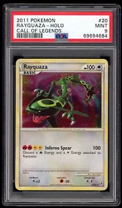 2011 PSA 9 Mint Rayquaza Holo Call of Legends Pokemon Card 20/95 - Foto 1 di 2