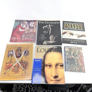 6 Wonders Art Museum Coffee Table Book Lot Florence Sistine Chapel Louvre Czars - Picture 1 of 22
