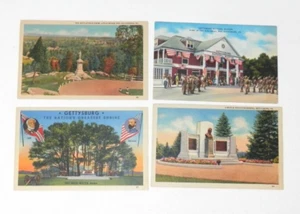 Lot of 4 Vintage Gettysburg Postcards 5.5x3.5" Linen 50's Museum Memorial Shrine - Picture 1 of 9