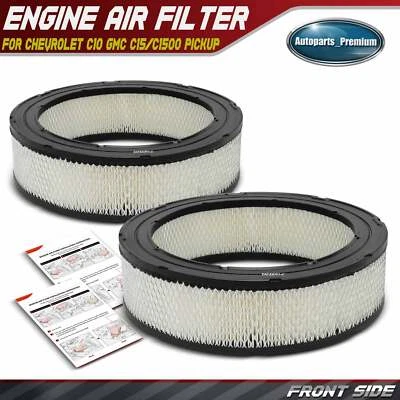 2x Engine Air Filter for Chevrolet C10 Pickup GMC C15/C1500 Pickup Buick Pontiac - Image 1 of 4