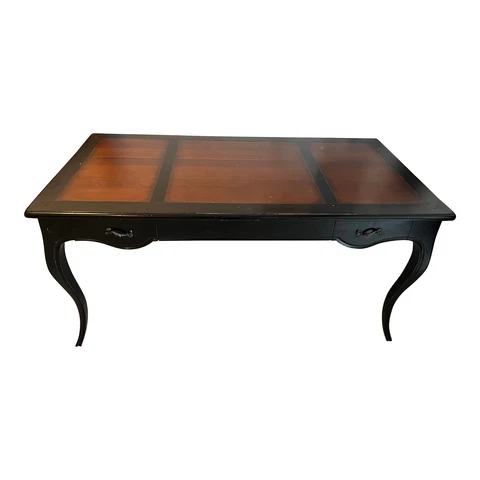 Special Arhaus French Mahagony Black writing desk console table 3 drawers Cover