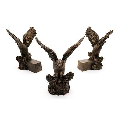 Juego de 3 trío de poliresina águila calva pies ornamento maceta pies color bronce Foto 1 de 2