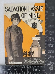 "Salvation Lassie of Mine" 1919 WWI The Salvation Army Official Emblem  - Imagen 1 de 3