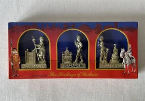 Raro conjunto de regalo vintage Lesney Heritage of Britain acabado dorado figuras fundidas a presión - Imagen 1 de 11