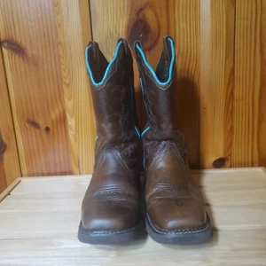 Justin Stiefel Damen 8.5B Gypsy Raya L2900 12" braun türkis Leder Western - Bild 1 von 17