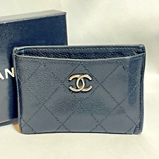 Chanel Classic Card Case Holder Leather Black with Box authentic