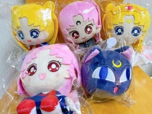 Sailor Moon Plush lot of 5 Chibi Moon Sailor Moon Luna P Ball black lady Japan - Picture 1 of 9