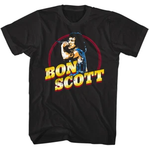 ACDC Bon Scott Gold Record Men's T Shirt Greatest Rock Frontman Band Concert - Picture 1 of 5