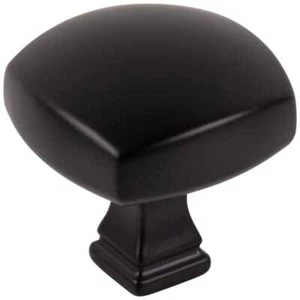 Pomello per armadio Audrey quadrato nero opaco lunghezza totale 1-3/8" - Foto 1 di 4