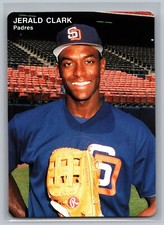 Jerald Clark 1992 Mother's Cookies San Diego Padres #9 Baseball Card PROMO