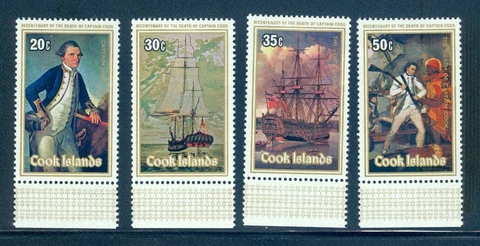 Cook Islands 510-513 Captain Cook, Explorer, Complete set/3, Mint NH Cover