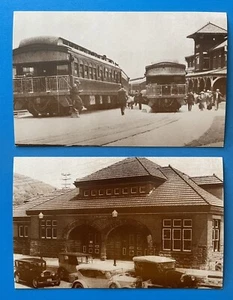 East Salamanca New York NY Railroad Station Museum Old View On Modern Postcards - Picture 1 of 2
