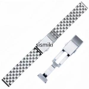 Verlängerte massive Schließe Knopfschließe Edelstahl Armband Uhrenarmband Strap 18-22 - Bild 1 von 6