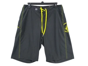 Volcom Mens V4S 4-Way Stretch Boardshorts Size 32 Black & Yellow - Picture 1 of 11