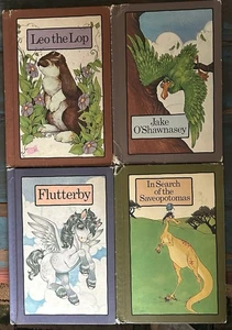 Lot Of 4 Stephen Cosgrove Hardcover Books- Leo Saveopotomas Flutterby  Vtg - Imagen 1 de 7
