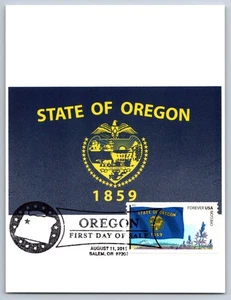 4316 Flags of Our Nation Oregon FDC Maxi Card - Picture 1 of 2