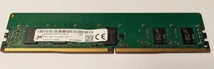 1 x 8 GB DDR4 Servidor Estación de Trabajo Micron Ram 1Rx8 PC4-2400t no para PC estándar - Imagen 1 de 1